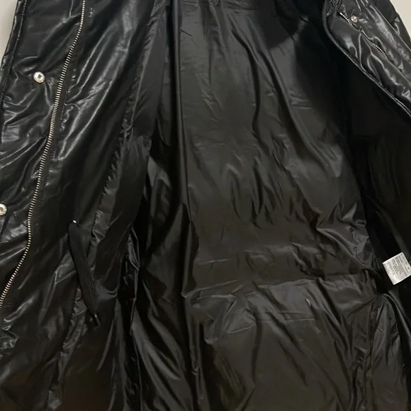 LVIR Hooded Leather Puffer Coat Size M - Picture 14 of 15